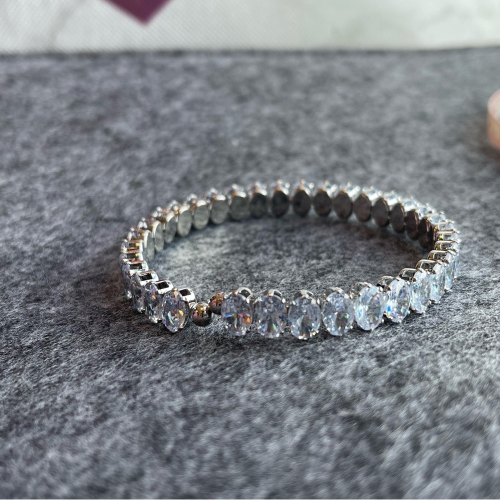 Austrian Oval Crystal Adjustable Bangle - image 5